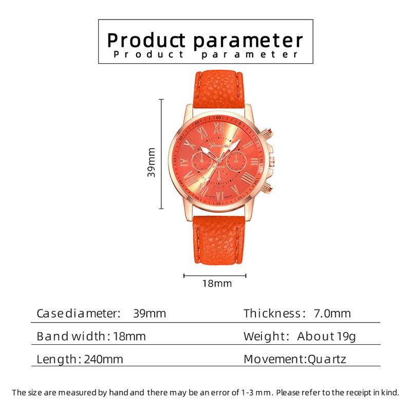 Reloj Mujer Mood Naiste käekellad Naiste oranži nahast kvartsist randmekell naistele äriline vabaajakell Relogio Feminino