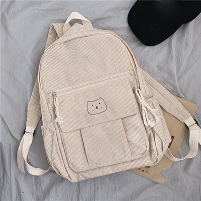 Jauka velveta sieviešu mugursoma vienkrāsaina studentu skolas soma pusaudžu meitenei ceļojumu plecu somas Skolas mugursoma