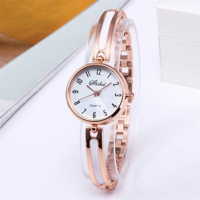 Jauns pulkstenis Modes sieviešu tērauda ķēdes cēls kvarca pulkstenis dzimšanas dienas dāvana