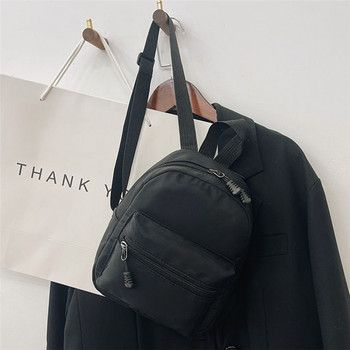 Мини дамски раници Черна модна найлонова дамска чанта Малки училищни чанти Бяла раница за тийнейджърки Ежедневна раница Mochila