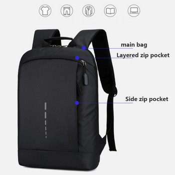 Σακίδιο φορητού υπολογιστή 15,6 ιντσών Εξαιρετικά ελαφριά τσάντα πλάτης για άνδρες Λεπτές ανδρικές επαγγελματικές τσάντες πλάτης