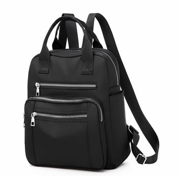 Ежедневна раница Oxford Дамски черни водоустойчиви найлонови ученически чанти за тийнейджърки Висококачествена модна чанта за пътуване