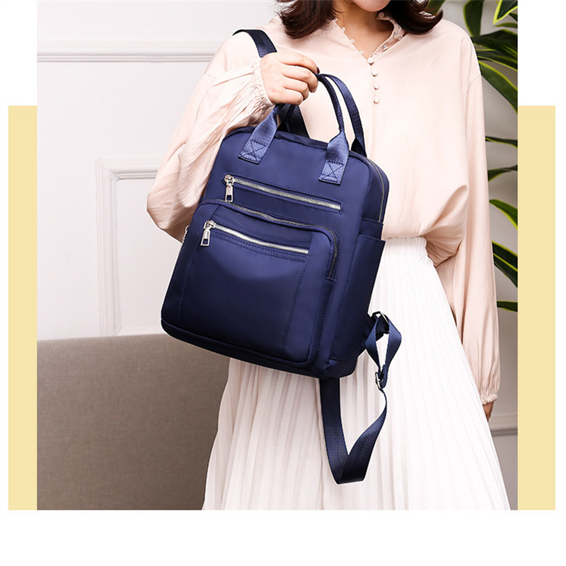 Casual Oxford Backpack Γυναικείες Μαύρες αδιάβροχες νάιλον σχολικές τσάντες για έφηβες υψηλής ποιότητας Fashion Travel Tote Packbag