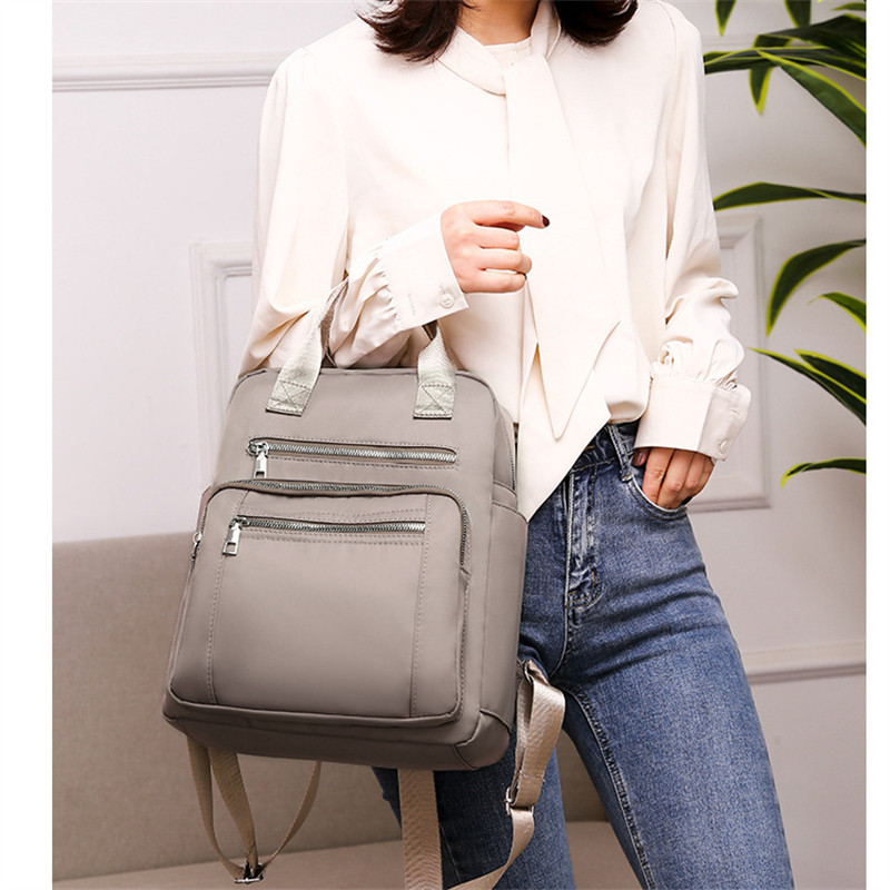 Casual Oxford Backpack Γυναικείες Μαύρες αδιάβροχες νάιλον σχολικές τσάντες για έφηβες υψηλής ποιότητας Fashion Travel Tote Packbag