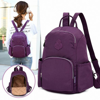 Pretaizdzīšanas neilona mugursoma sievietēm Preppy skolas somas pusaudžiem Mugursoma Sieviešu ceļojumu somas Meiteņu mugursoma Mochilas