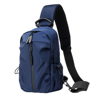 Seljakott mustale 2023, uus nailonist veekindel õues nädalavahetuse reisipakk teismelistele spordi rinnakott Meeste noorte kooli seljakott, sinine