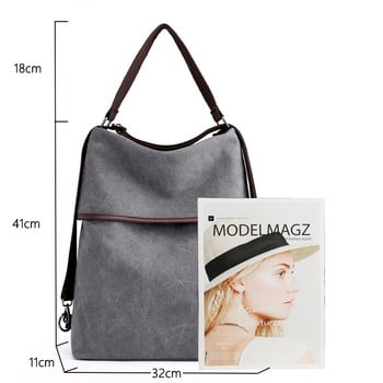 Ζεστό πολυλειτουργικό σακίδιο από καμβά για γυναίκες Σακίδια ταξιδιού πολλαπλών τσέπης Γυναικεία σχολική τσάντα για έφηβες Βιβλίο Mochilas