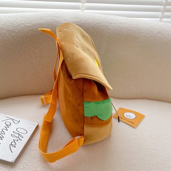 Γυναικείο σακίδιο πλάτης σε σχήμα χάμπουργκερ με ρυθμιζόμενο κορδόνι περίσφιξης καθημερινής τσάντας Πακέτο τσάντας πολλαπλών λειτουργιών