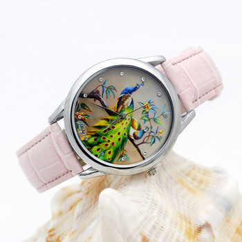 Shsby Luxury Brand Γυναικείο ρολόι Δερμάτινο ρολόι με λουράκι για γυναίκες Κομψό γυναικείο ρολόι Γυναικείο ρολόι χειρός Sweet Flower Quartz Δώρο 4