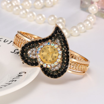 Γυναικεία κοσμήματα Shsby Ρολόγια Casual βραχιόλι Ρολόι γυναικεία καρδιά Relogio Rhinestone Αναλογικό ρολόι χαλαζία Γυναικείο Montre Femme