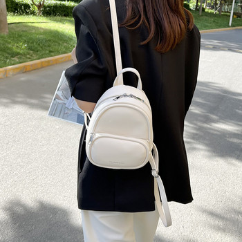 Дамска чанта Раница 2022 г. Нова малка квадратна чанта Чанта през рамо Чанта в цвят бонбон Модна малка раница за пътуване Сладка раница