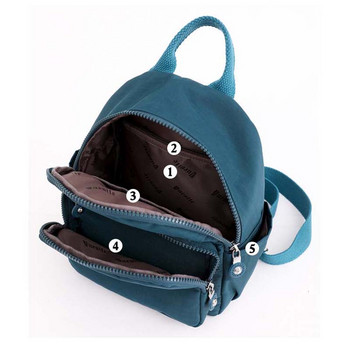 Дамска ежедневна раница Модна мини найлонова ученическа чанта за момичета Минималистични плътни леки малки раници за пътуване Mochilas