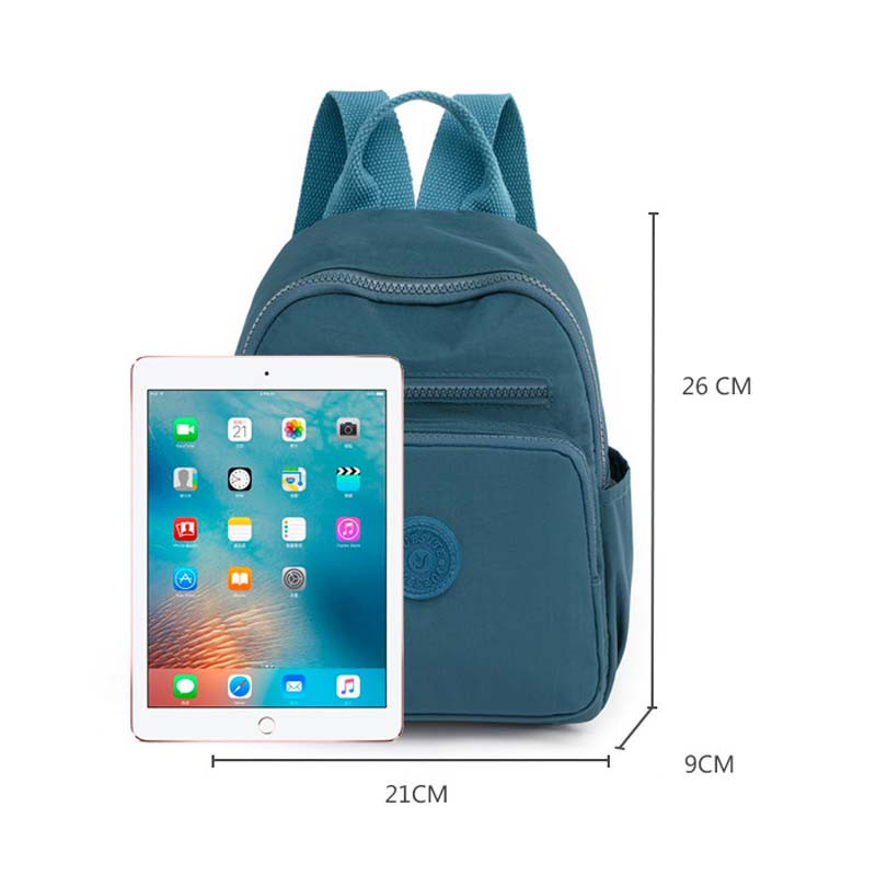 Női alkalmi hátizsák, divatos mini nylon iskolatáska lányoknak. Minimalista, tömör, könnyű súlyú kis utazó hátizsákok Mochilas