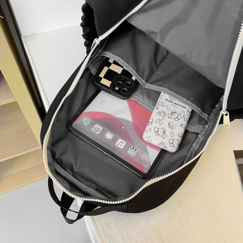 Дамска раница с карикатура с бродерия Женска сладка раница за лаптоп с голям капацитет Найлонова ученическа чанта Момиче Ученическа чанта за пътуване