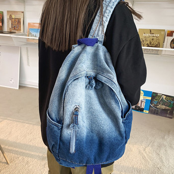 Τζιν Γυναικεία ρετρό σακίδιο πλάτης Τσάντα ταξιδιού Τσάντα μεγάλης χωρητικότητας Σχολικές τσάντες κολλεγίου για έφηβα κορίτσια Rugtas