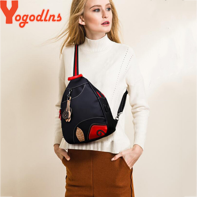 Yogodlns NOU Retro Frunze Stilul Studentesc Rucsac Multifunctional Fete Nylon Rucsac Impermeabil Geanta de scoala