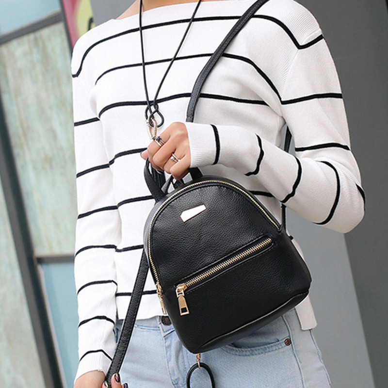 Sieviešu ādas mugursoma Skolas mugursoma koledža Solid Fashion Sieviešu soma Ceļojumu soma Mugursoma Sieviešu meiteņu ikdienas soma