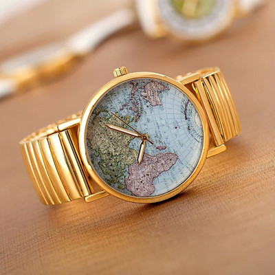 shsby új Rugalmas rozsdamentes karórák női ruha karórák Arany óraszíj alkalmi karórák Élénk színű virág lány karórák