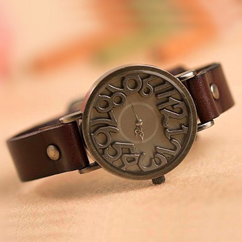 Shsby New Vintage Digital Hollow Γνήσιο δερμάτινο ρολόγια αγελάδας με λουράκι Γυναικεία ρολόγια φορέματος Γυναικείο ρολόι χαλαζία Φοιτητικό ρολόι ελεύθερου χρόνου