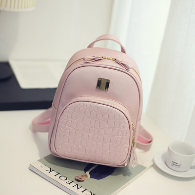 Rucsac 2022 pentru femei, din piele PU, cu ciucuri, pentru fete adolescente, stil preppy pentru femei, rucsac mic solid, pachet de călătorie pentru școală