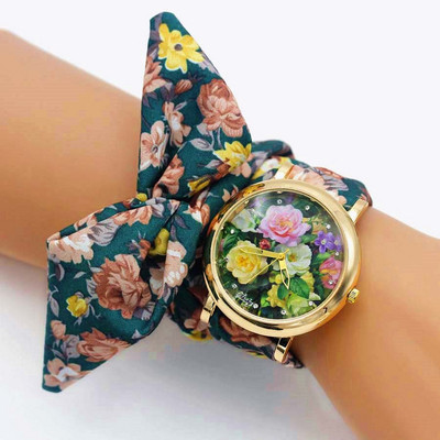 Shsby új divat virág női ruha órák női virágos szövet kvarc karóra Sweet Girls karkötő óra Relogio Feminino