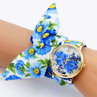 Shsby új divat virág női ruha órák női virágos szövet kvarc karóra Sweet Girls karkötő óra Relogio Feminino