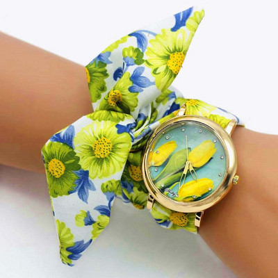 Shsby új divat virág női ruha órák női virágos szövet kvarc karóra Sweet Girls karkötő óra Relogio Feminino