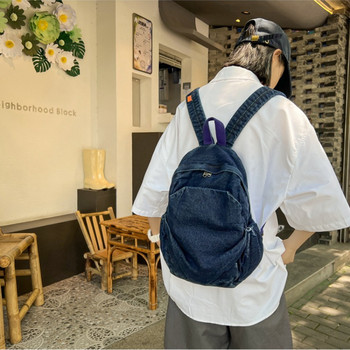 Винтидж дънкови дънкови раници Дамски раници в стил Preppy Чанти през рамо Ученически чанти за момичета Пътни ежедневни раници Ежедневни чанта за пътуване