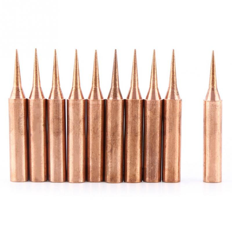 10 vnt/komplektas gryno vario žemos temperatūros lituoklis, skardinis litavimo antgaliai stoties įrankis 900M-TI