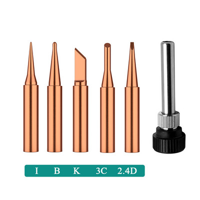 6 TK pliivabad keevitusotsad Käepide Jootekolb Otsikud jootmiseks Ümbertöötlemisjaama tööriistade remont 936 937 938 969 858 jaoks