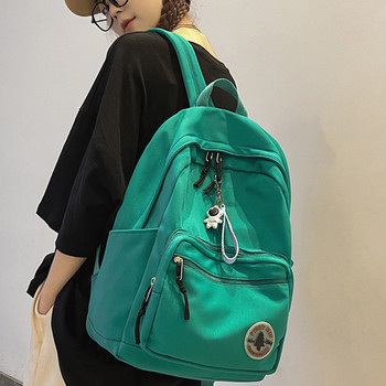 Дамска раница Ежедневни найлонови чанти с голям капацитет Водоустойчиви чанти Студентска раница Ученически чанти за тийнейджърки Пътна раница