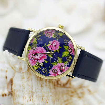 Shsby zīmola ziedi Ādas siksniņas pulksteņi sieviešu kleitas pulkstenis modes meitene ikdienišķs kvarca pulkstenis sieviešu rokas pulkstenis relogio feminino