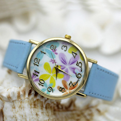 Shsby zīmola ziedi Ādas siksniņas pulksteņi sieviešu kleitas pulkstenis modes meitene ikdienišķs kvarca pulkstenis sieviešu rokas pulkstenis relogio feminino