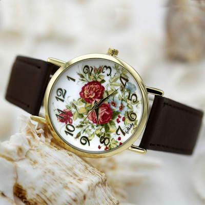 Shsby zīmola ziedi Ādas siksniņas pulksteņi sieviešu kleitas pulkstenis modes meitene ikdienišķs kvarca pulkstenis sieviešu rokas pulkstenis relogio feminino