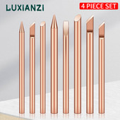 LUXIANZI 4tk välise kuumusega jootekolbi otsik BCDK puhas vask jootepea 30w 40w 60w asendusotsiku keevitamise remonditööriistad
