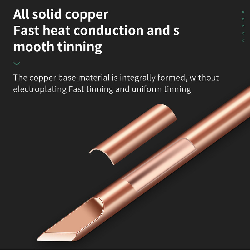LUXIANZI külső hőforrasztópákahegy 30w 40w 60w Külső hőforrasztópákákhoz BCDK Pure Copper Welding Tool