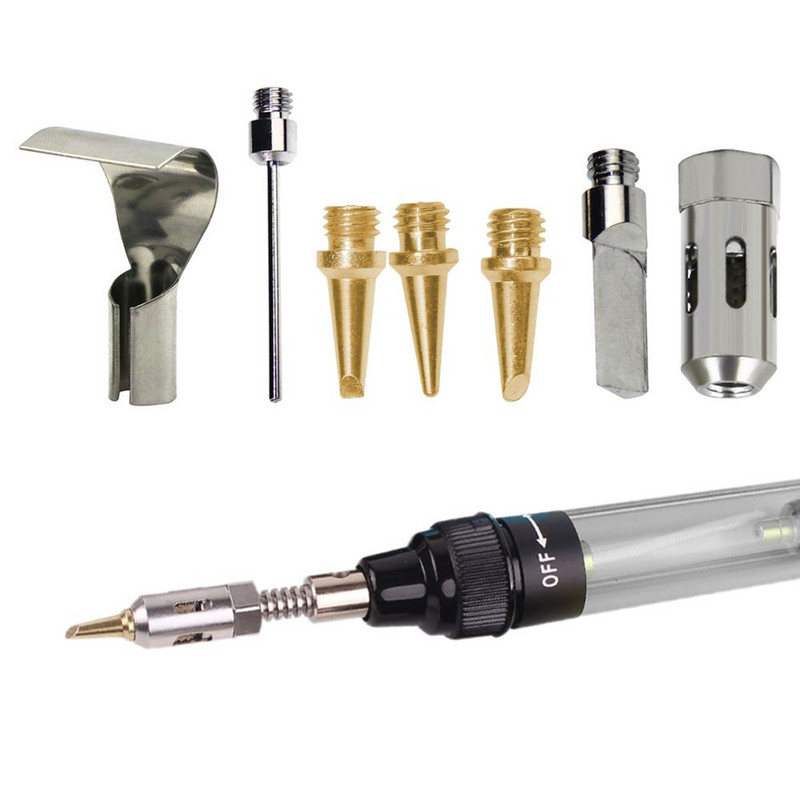 7 gab. Bezvadu aizdedzes nomaiņas uzgaļi Elektriskā pūšamā degļa metināšanas galviņa Butāna gāzes lodāmura metāla metināšanas uzgaļi