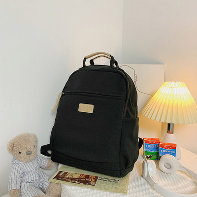 Sieviešu mugursoma liela ietilpība ceļojumu soma vienkrāsains neilona daudzfunkciju koledžas stila mugursoma skolas soma pusaudžu mugursomas