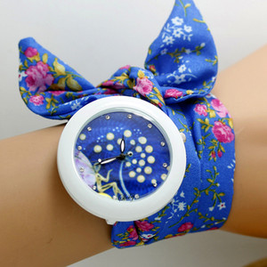 shsby νέο λουλουδάτο σιφόν γλυκό κοριτσίστικο ρολόι Γλυκό ύφασμα σιφόν γυναικείο φόρεμα ρολόγια μόδα Γυναικείο ρολόι καρπού λουλούδι