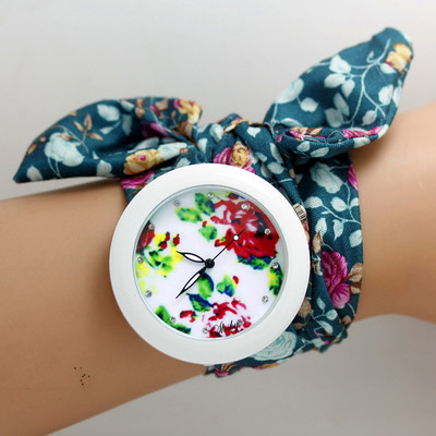 shsby νέο λουλουδάτο σιφόν γλυκό κοριτσίστικο ρολόι Γλυκό ύφασμα σιφόν γυναικείο φόρεμα ρολόγια μόδα Γυναικείο ρολόι καρπού λουλούδι