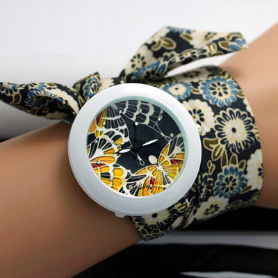 shsby νέο λουλουδάτο σιφόν γλυκό κοριτσίστικο ρολόι Γλυκό ύφασμα σιφόν γυναικείο φόρεμα ρολόγια μόδα Γυναικείο ρολόι καρπού λουλούδι