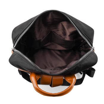 Μόδα Casual γυναικεία σακίδιο πλάτης Φούντα διακόσμηση για κορίτσια Σχολική τσάντα Colorblock Σχέδιο υψηλής ποιότητας PU Δερμάτινη απλή τσάντα ταξιδιού