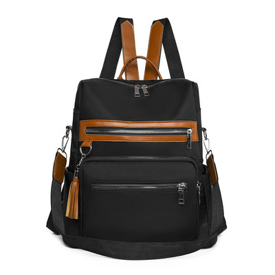 Modes ikdienas sieviešu mugursoma, pušķu dekorēšana, meitenes skolas soma Colorblock dizains augstas kvalitātes PU ādas vienkārša ceļojumu soma