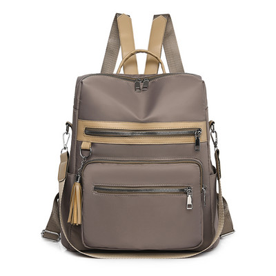 Modes ikdienas sieviešu mugursoma, pušķu dekorēšana, meitenes skolas soma Colorblock dizains augstas kvalitātes PU ādas vienkārša ceļojumu soma