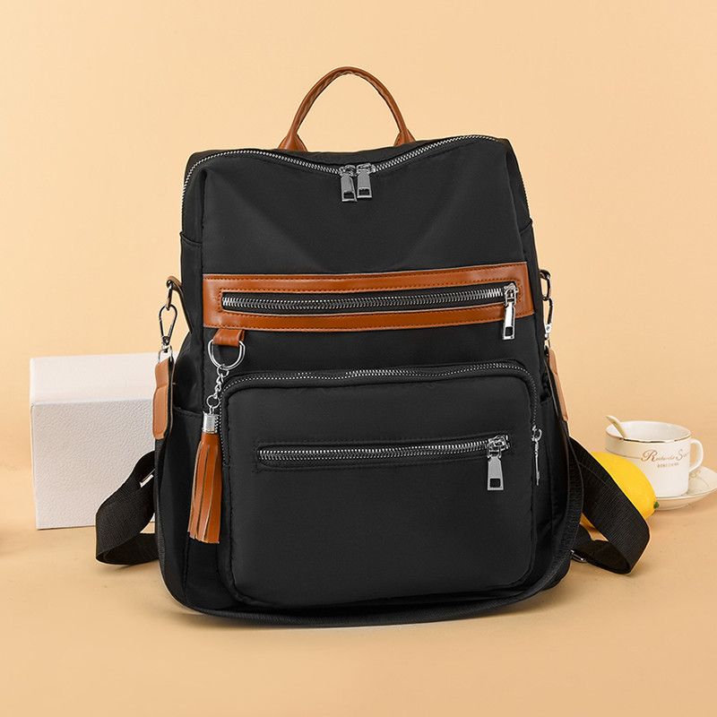 Modes ikdienas sieviešu mugursoma, pušķu dekorēšana, meitenes skolas soma Colorblock dizains augstas kvalitātes PU ādas vienkārša ceļojumu soma