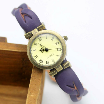 shsby απλό unisex ROMA vintage ρολόι δερμάτινο λουράκι βραχιόλι ρολόγια Twist cross γυναικείο φόρεμα ρολόγια χάλκινο γυναικείο ρολόι χειρός