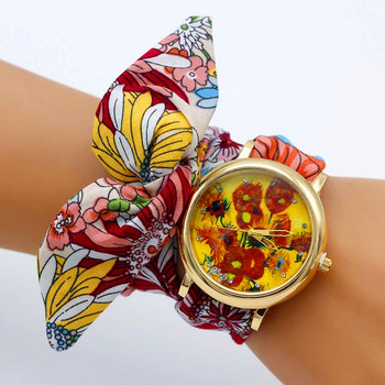 Shsby Νέο Σχέδιο Γυναικείο ρολόι χειρός με ύφασμα πεταλούδας Γυναικείο ρολόι φόρεμα Υψηλής ποιότητας Υφασμάτινο ρολόι Γλυκό κοριτσίστικο ρολόι βραχιόλι
