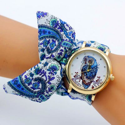 Shsby New Design Női pillangóvászon karóra női ruhaóra Kiváló minőségű szövet karóra Sweet Girls karkötő karóra