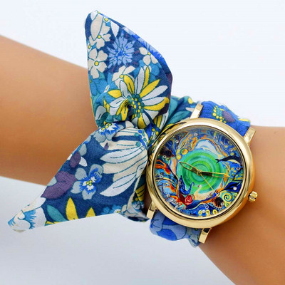 Shsby New Design Női pillangóvászon karóra női ruhaóra Kiváló minőségű szövet karóra Sweet Girls karkötő karóra