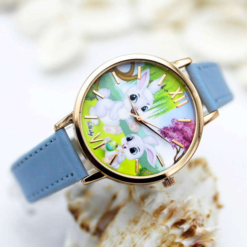 Ženski ručni sat s kožnim remenom marke Shsby Modni paun panda zec Ležerni kvarcni sat Ženski ručni sat relogio feminino